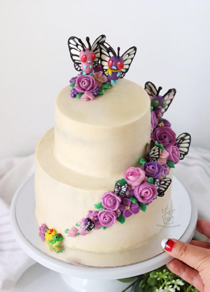 I made a Butterfree cake for our wedding anniversary