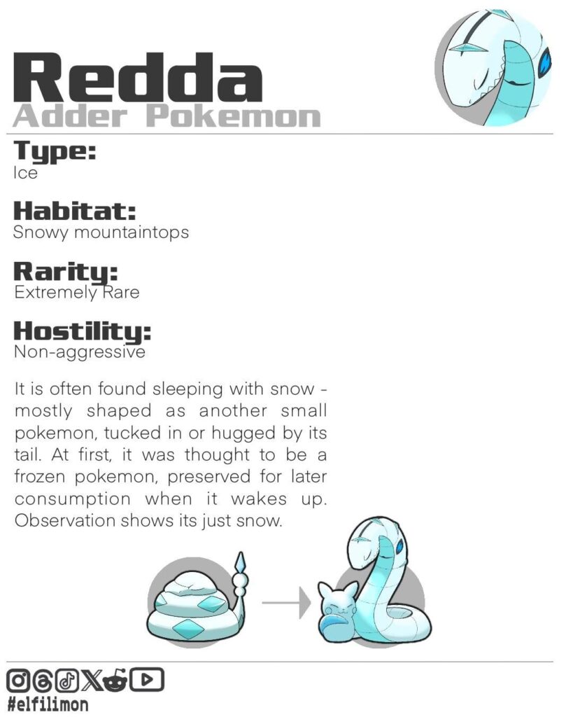 Ice-type Ekans of the series evolves into an Arctic Adder