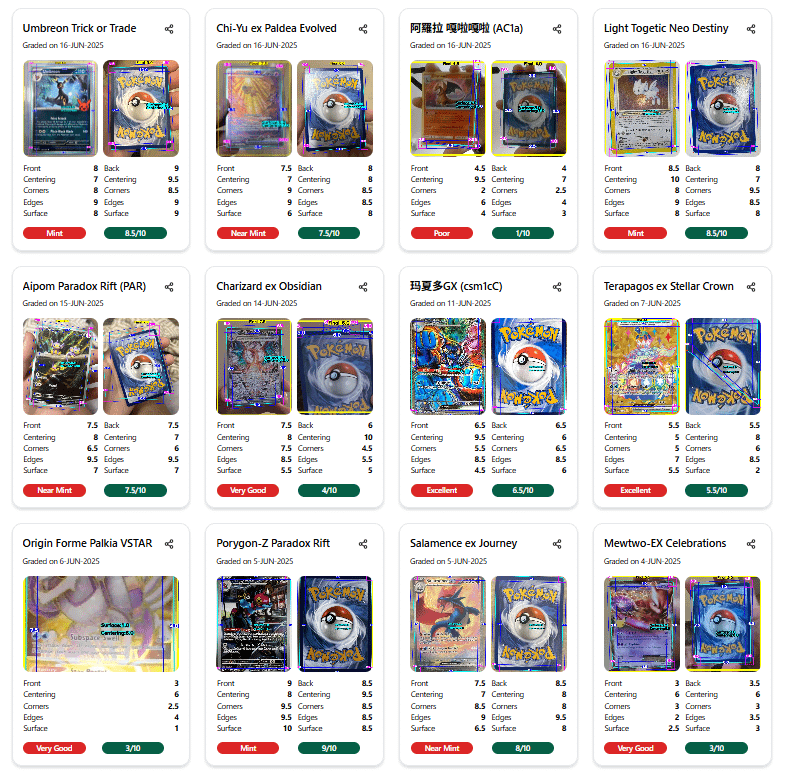 Free AI Pokémon card grading – check out PokeGrade.org