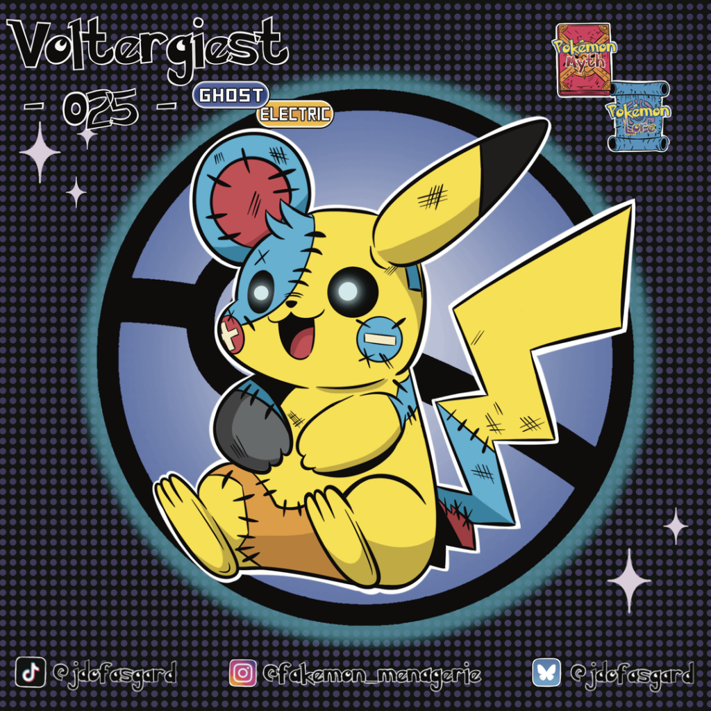 My very literal Pikaclone Pokemon line.