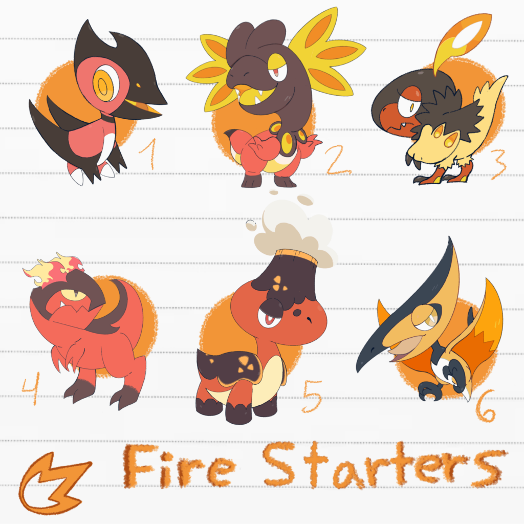 Fire Dino Starters