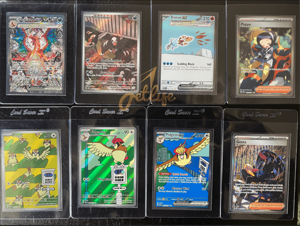 I've been ripping Obsidian Flames mostly to get the bird trio, pulled SIR Pidgeot and Charizard from the same box!