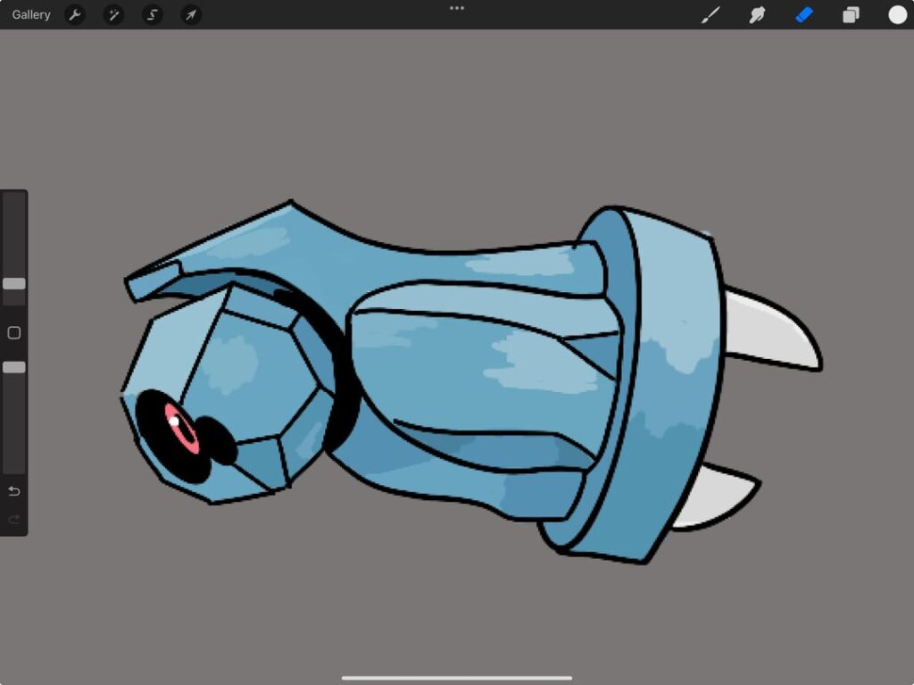 Drawing a Pokemon every day to get better at digital art. Day 68-70: Beldum, Golisopod, and Mudkip [OC]