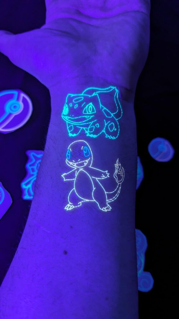 I make glowing Pokemon tattoo