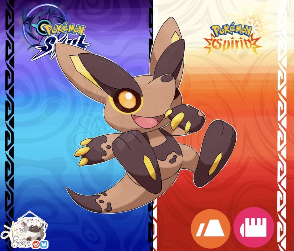 Meet some new Pokémon that reside in the Austren region! Digaby and Khaleroo. Level Digaby to level 26 to evolve into Khaleroo. This Mon was going to be the death of me trying to design lol. (I’m never drawing a Kangaroo again). Would you add them to your team?