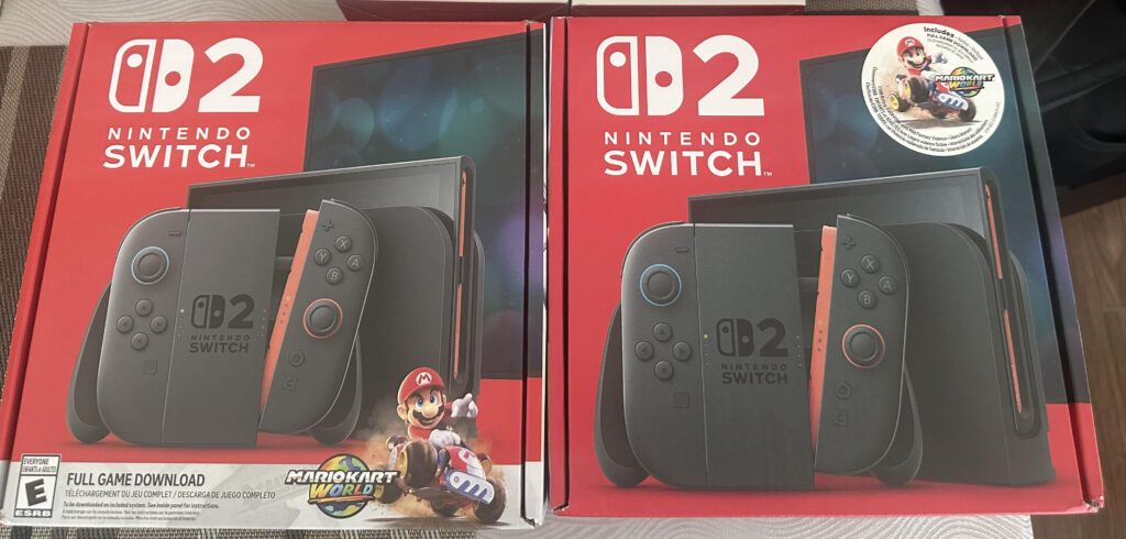 Looks like there’s two different boxes for the Switch 2 Mario Kart bundle