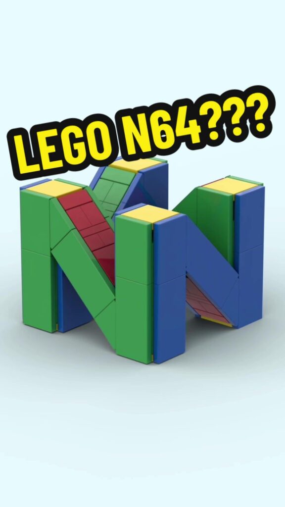 I animated the N64 logo in LEGO