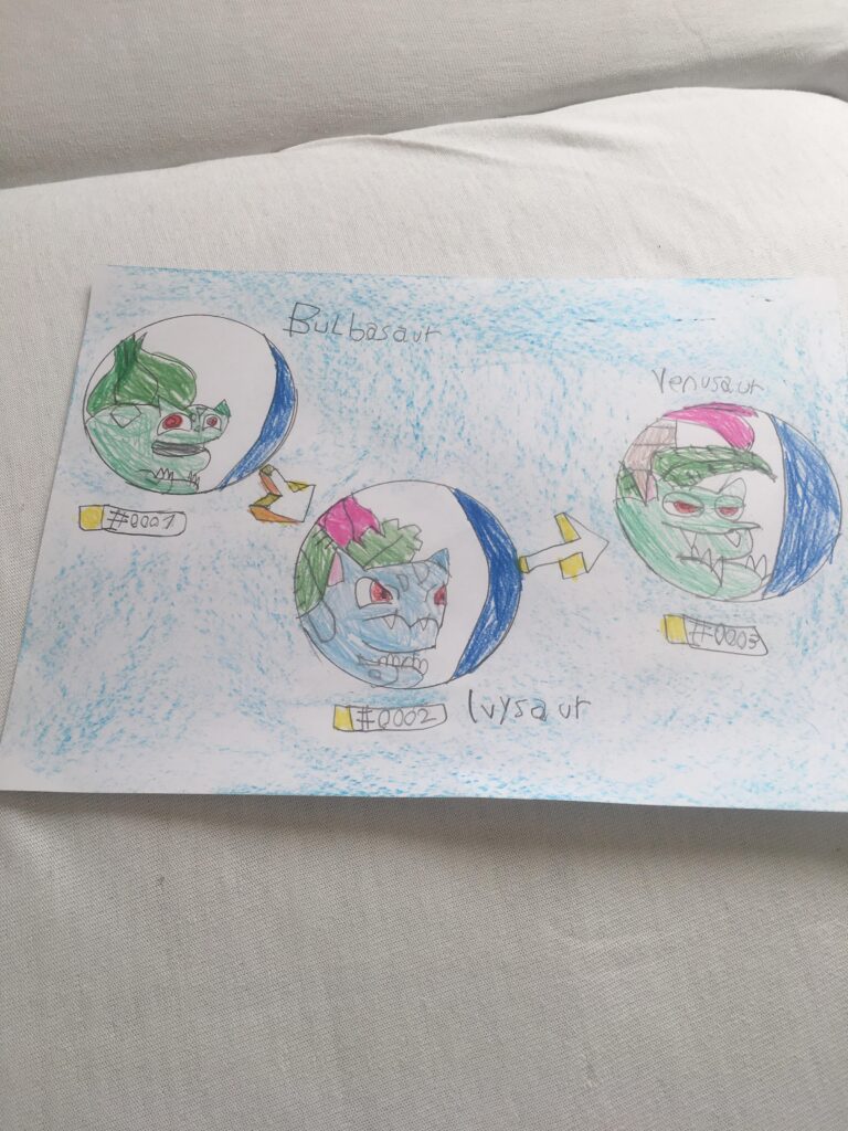 [OC]Drawing of Bulbasaur Evolution Line