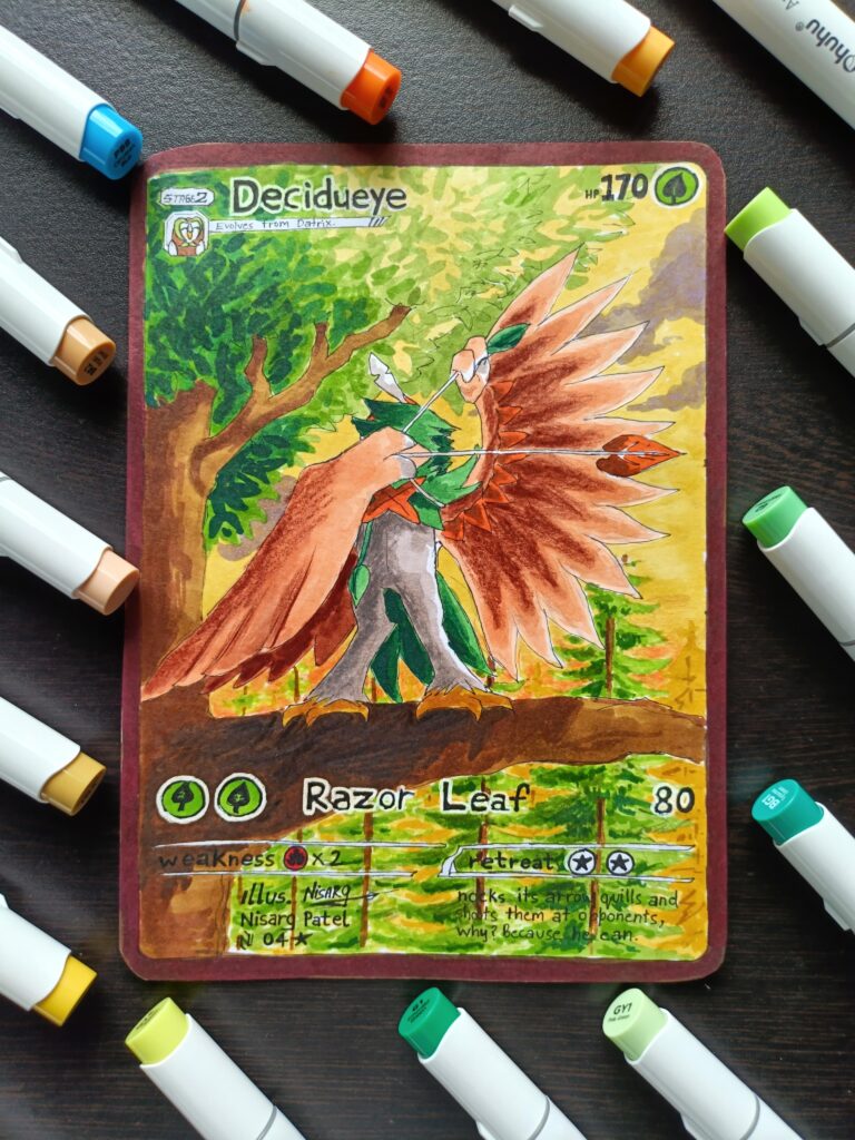 Made another Pokemon card 🌳🏹(oc)
