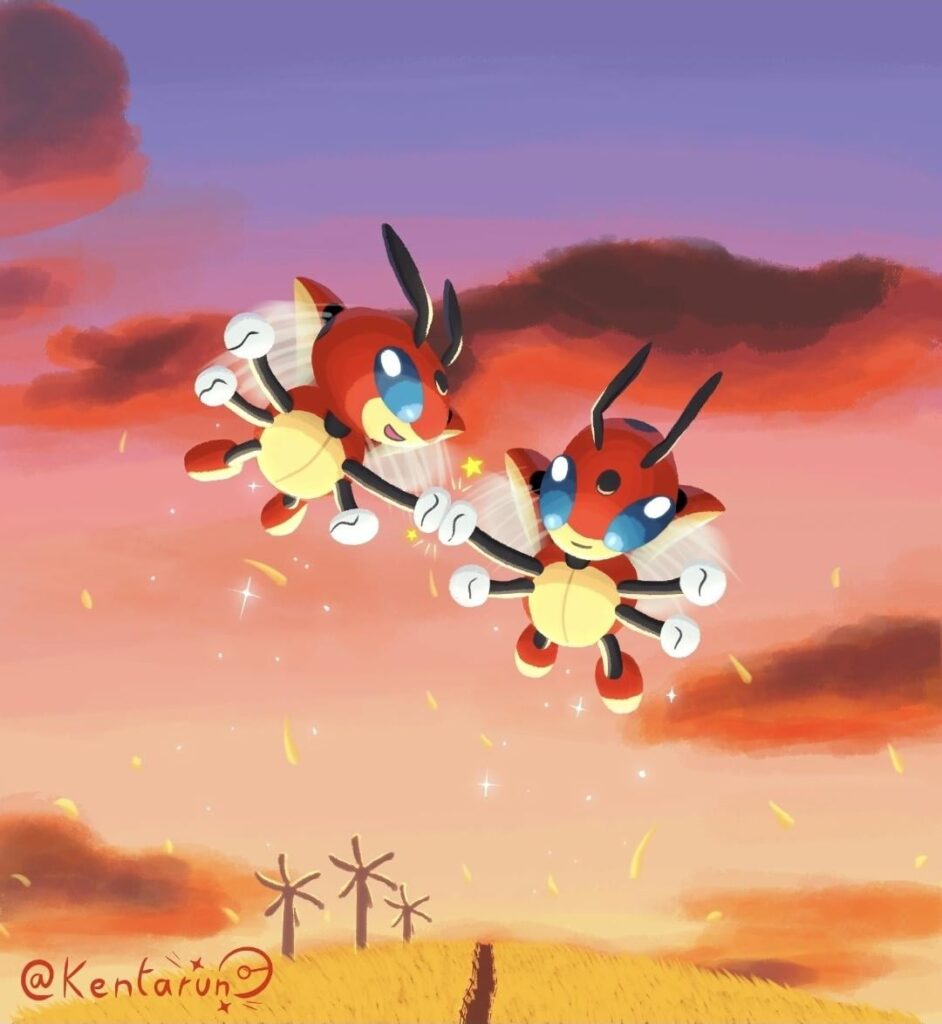 Ledian illustration I made for a custom TCG card [OC]