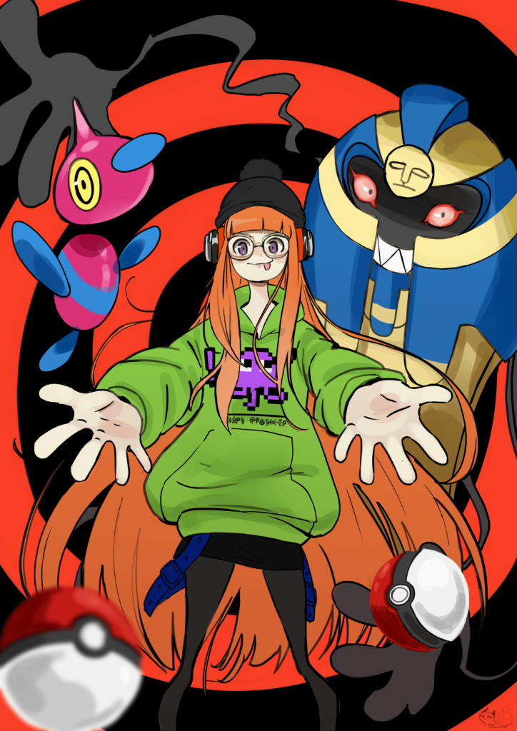 persona x pokemon (art by me)