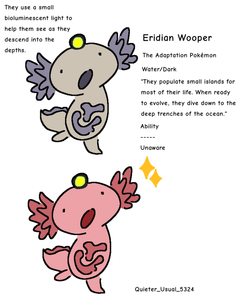 I made regional wooper (how original) and a fossil fakemon