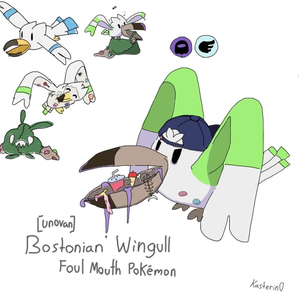 Regional variant Wingull with split evolutions