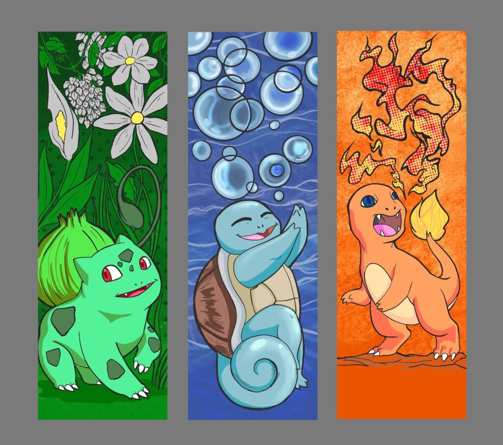 Gen 1 Kanto Region Bookmarks (OC)