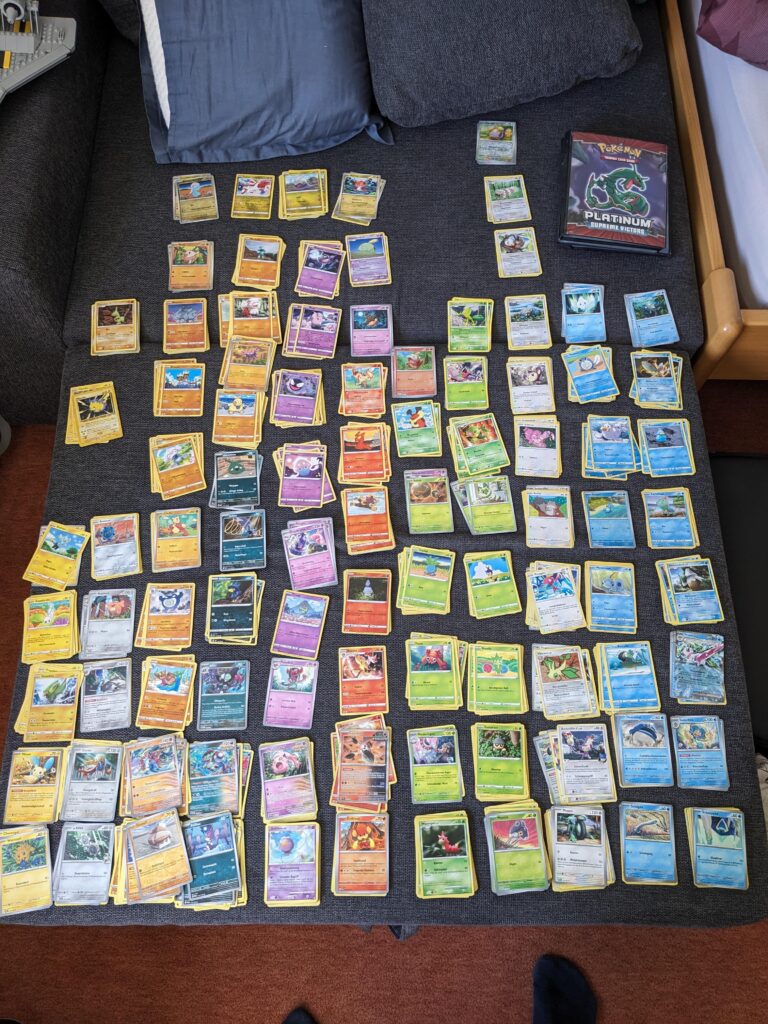 How to store cards (in bulk?) by evolution family?
