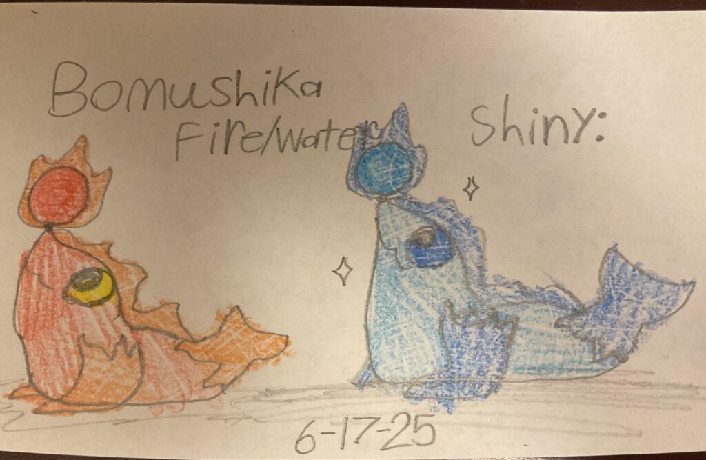 I decided to bring a scrapped Pokémon back to life! Meet Bomushika! The Fire/Water type seal Pokémon!