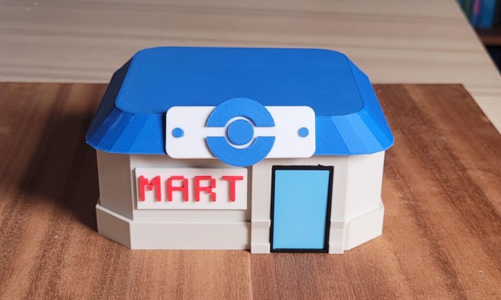 I made a Poke Mart deck box with a dice tray!