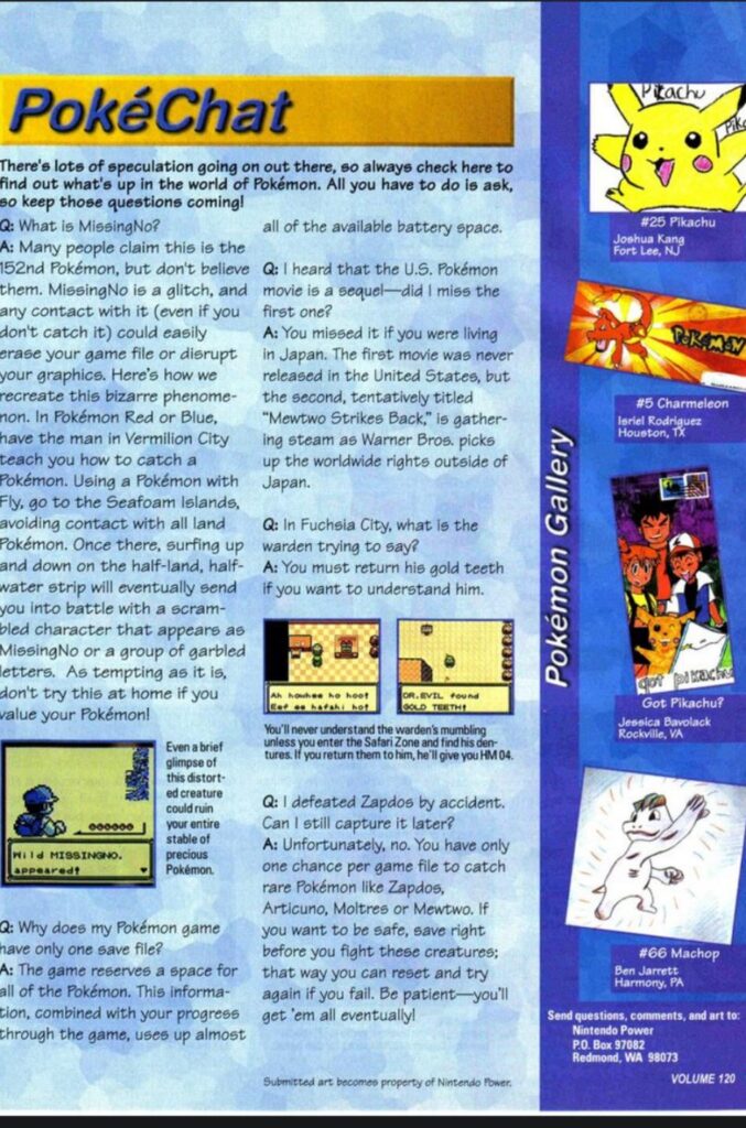 90’s Pokemon Lore MissingNo