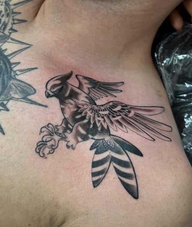 I had a Talonflame tattoo today