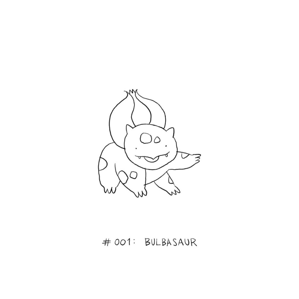 [OC] kanto's starter in my stile! #001: Bulbasaur #004: Ciarmender #007: Squirtol