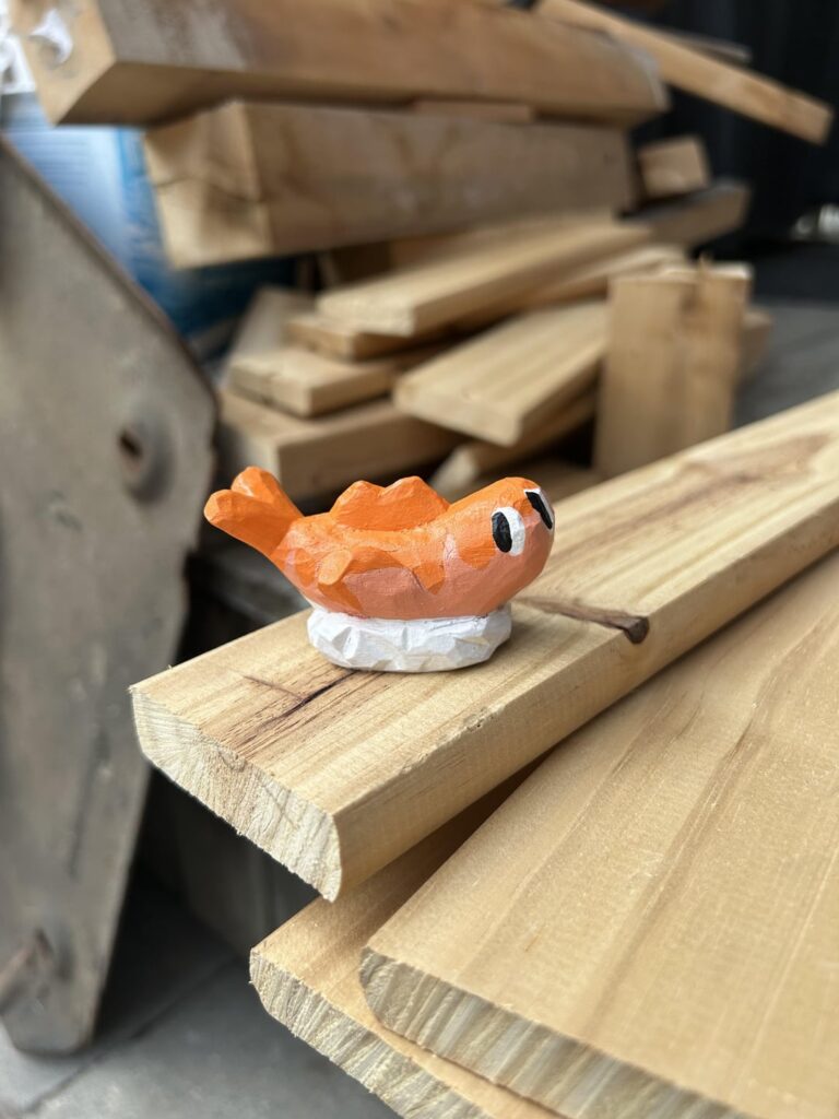 I carved tatsugiri out of wood!