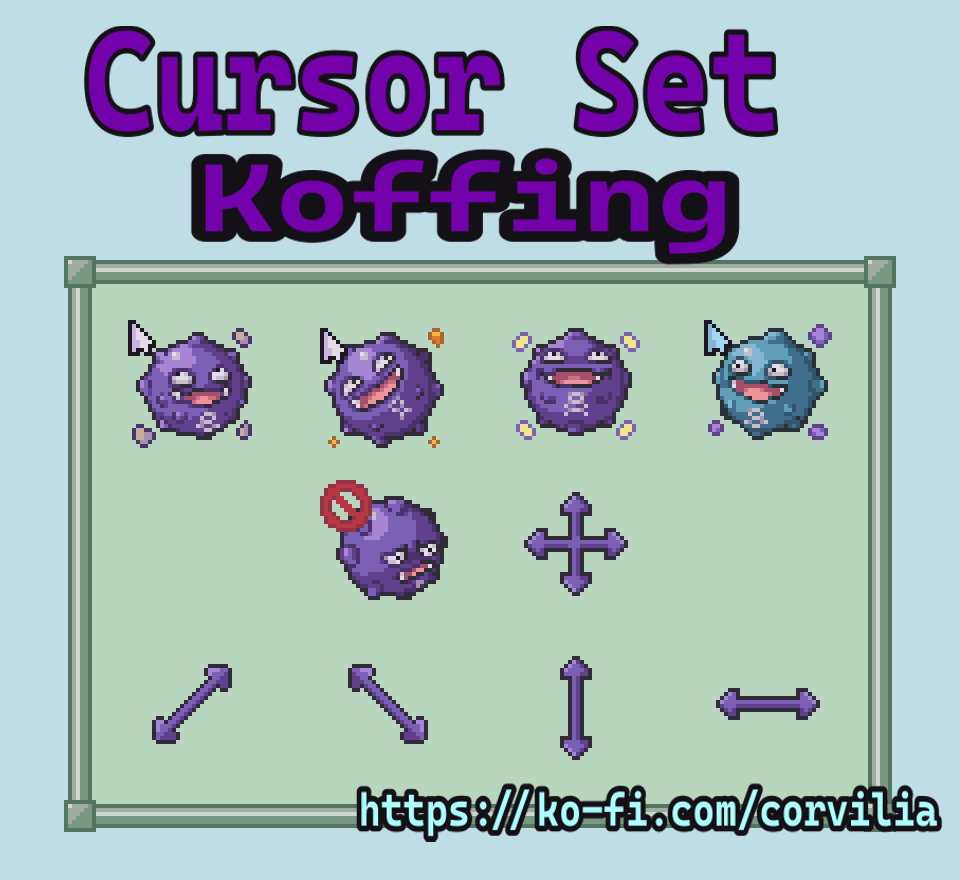 I made a Koffing cursor set. It's totally free :3