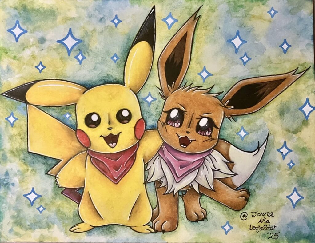 ✨💚 I made a FanArt of my Explorers of Sky team because I love them so much!! (My artwork) 💚✨