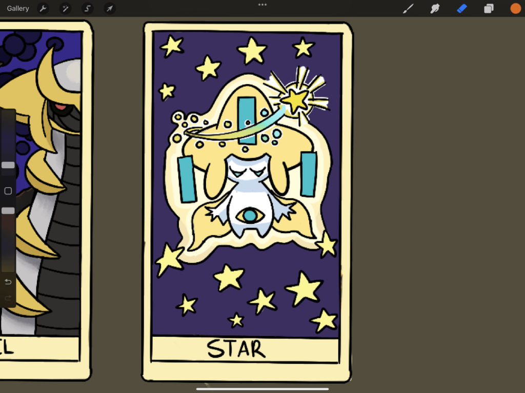 Drawing a Pokemon every day to get better at digital art. Day 59: Jirachi [OC]