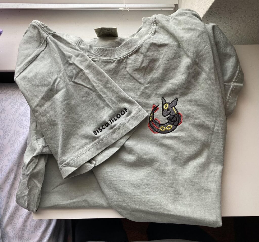 I do embroidery for local artists who sell at conventions