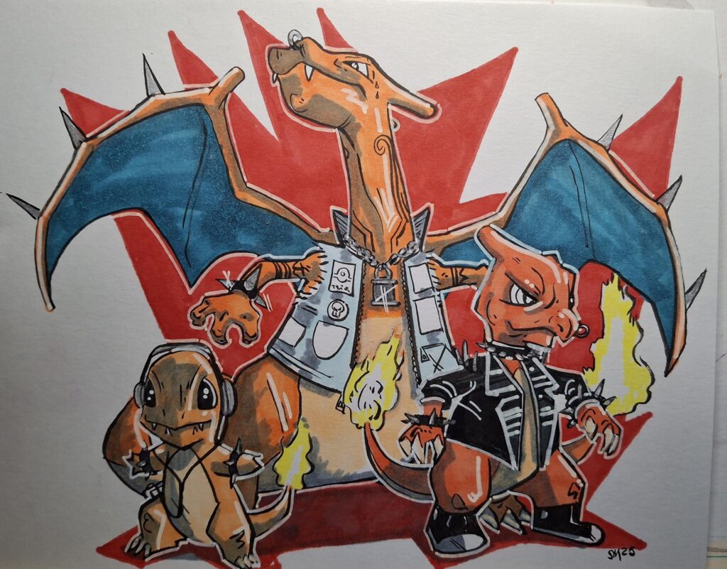 My Fire guys (Charmander, Charmeleon, and Charizard)