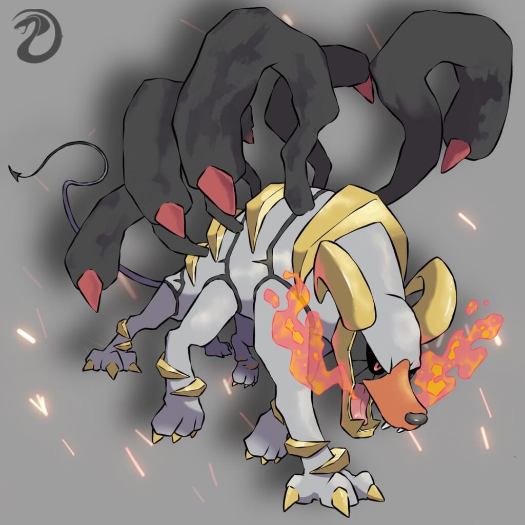 What would happen if Houndoom had Giratina’s powers? Introducing: Phantomfang Houndoom [OC]