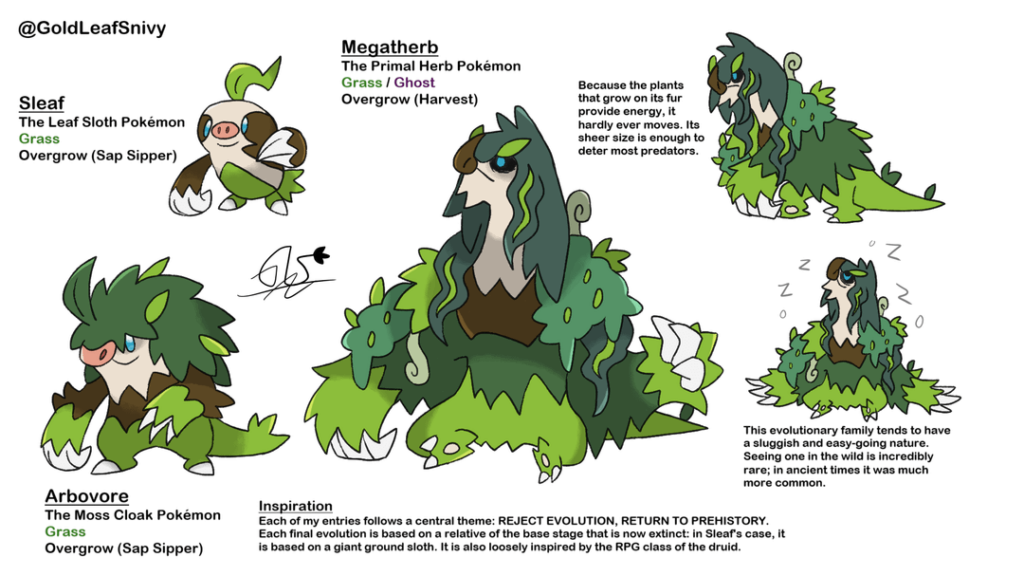 My 3 entries for the Truegreen7 Starter Fakemon contest! All of my entries followed a central theme: 'Reject Evolution, Return to Prehistory' and are based on an extinct animal closely related to the base stage.