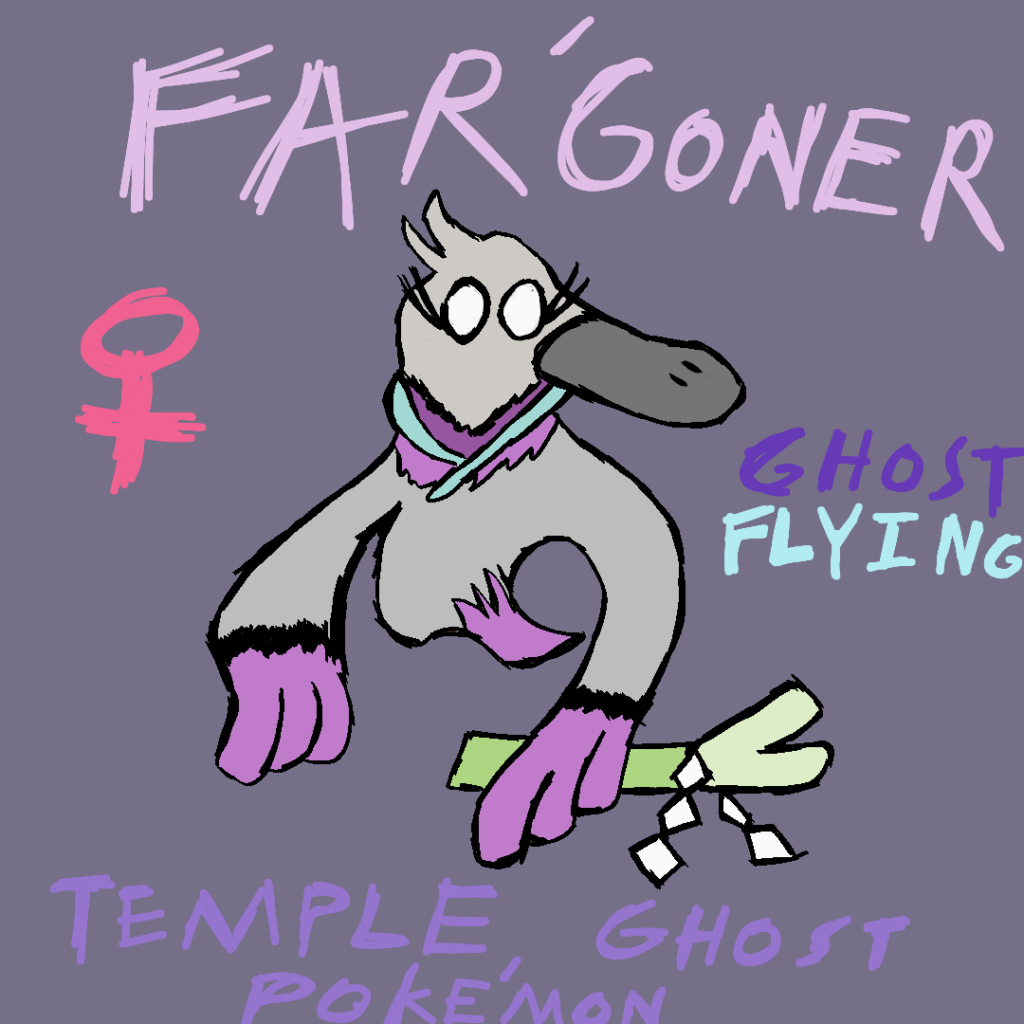 Far'Goner (Art done by a friend, Pokedex entry and folklore by me)