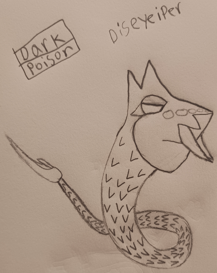 I need help knowing what needs improvement on my fakemon baised off the yellow eyelash pit viper, how do I make it look better?
