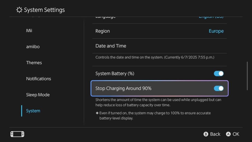 Turn on “stop charging around 90%” and HDR Output for “Compatible Software only”