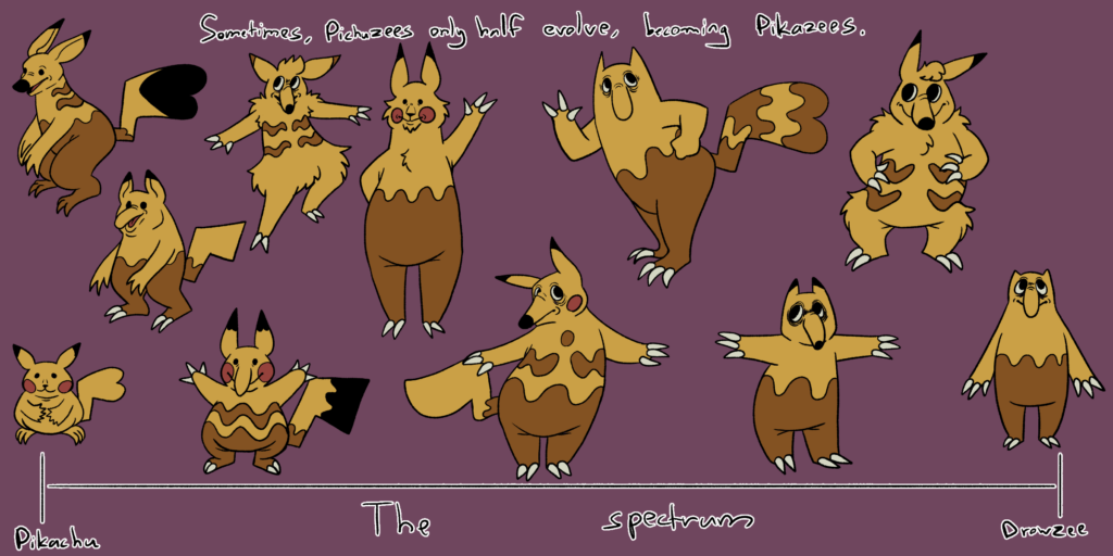 Moving forward with the Pikazees I drew.