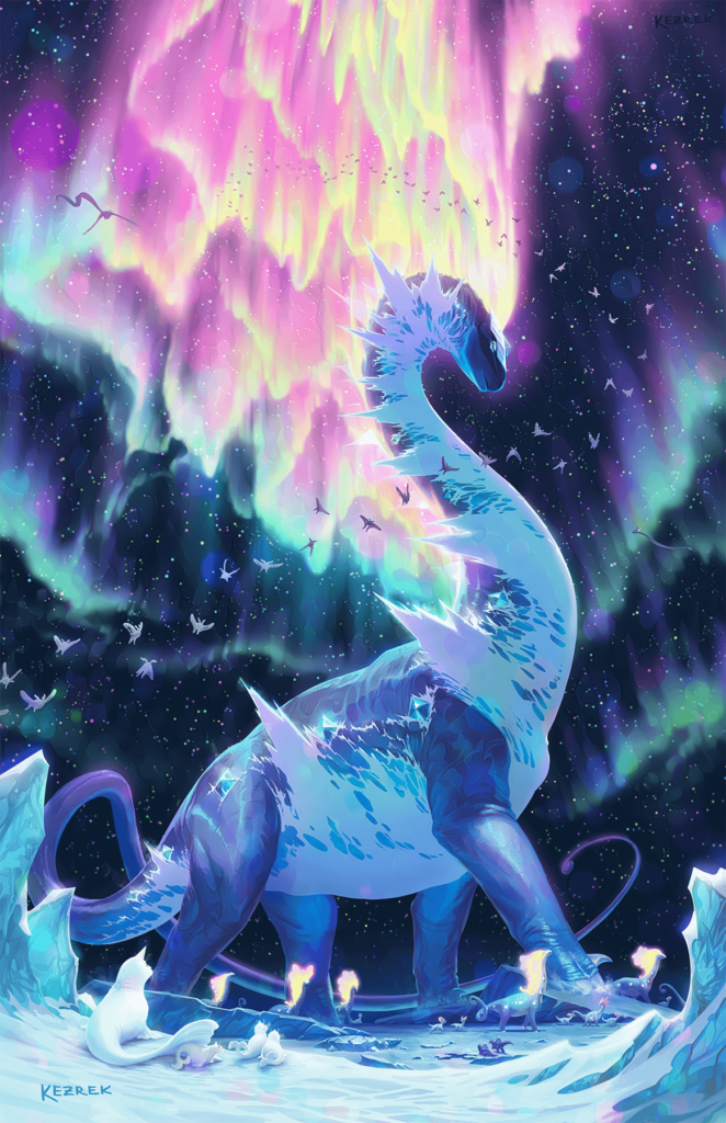 Primordial of the Auroras - 12 kinds of Pokemon in scene, some well hidden! [OC ART]