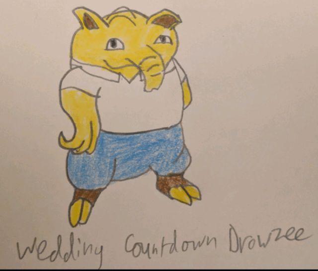 Drowsy line look like Simpsons characters for the wedding