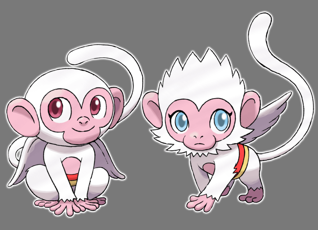 Commissioned from Wooden Plank Studios: Normal-type Starter Pokémon - Prisimian, Catarrheinbow, and Hueminoid
