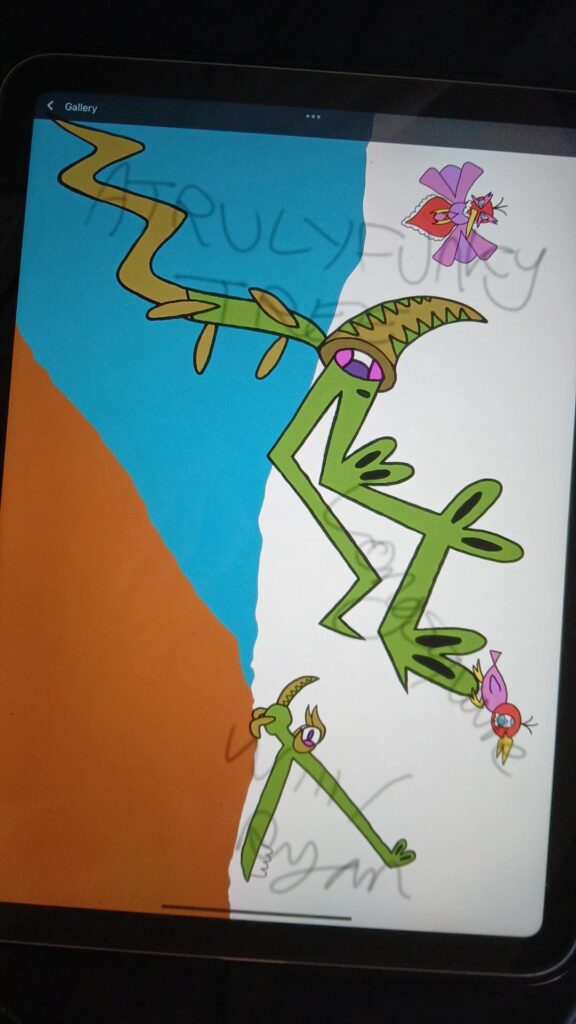 Symbiotic Crocodile/gharial and Hummingbird line