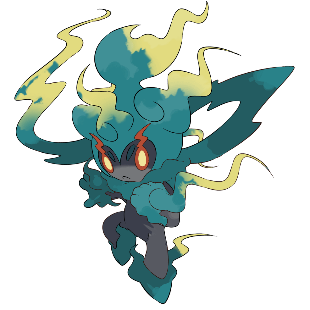 10 years later, in Alola, Marshadow's Zennith form has been powered up by the excess Mega Energy, transforming it into Mega Marashadow!