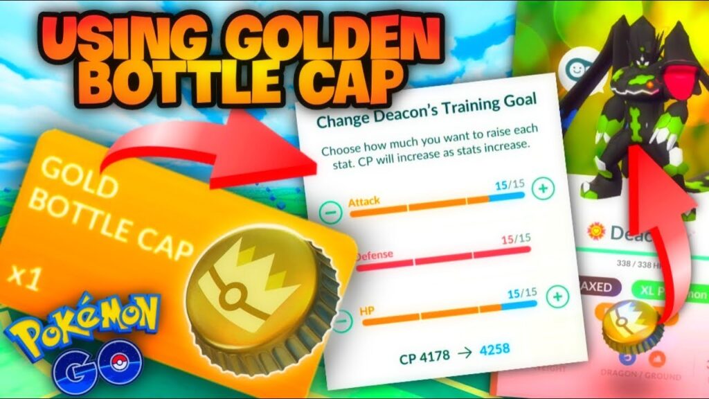 *THIS IS WHAT HAPPENED WHEN I USED MY GOLDEN BOTTLE CAP* All attack & defense tasks in Pokemon GO
