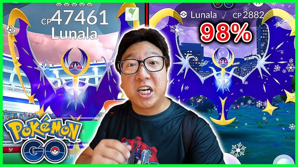15 Lunala Raids with 98% IV Caught on Raid Hour! - Pokemon GO