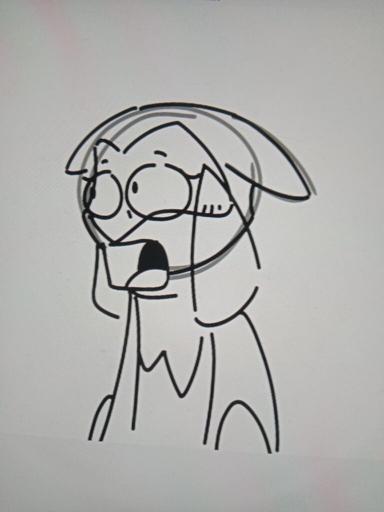 Draw Luna on my ipad when i got bored but what did she saw [OC]