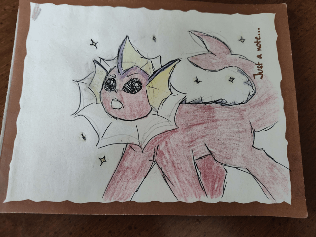 My nephew really wanted to draw with me, so here are my doodles