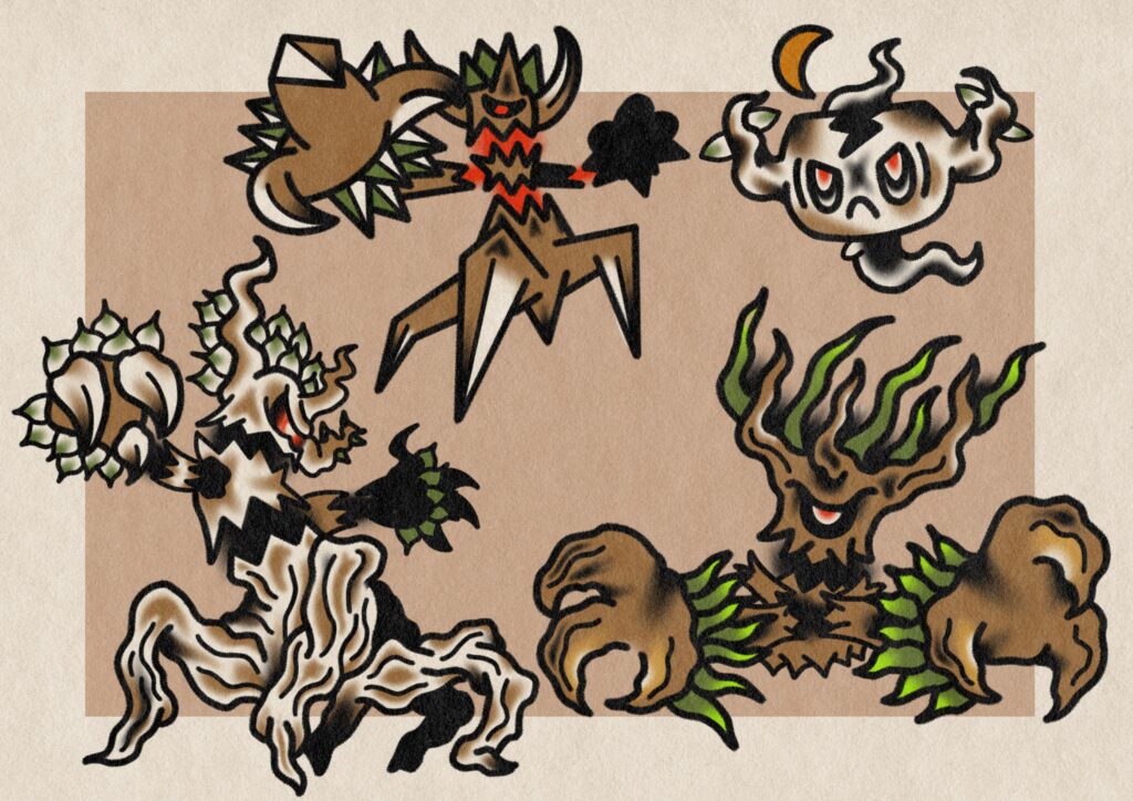 Trevenant flash sheet commission I was fortunate enough to do😁🩸