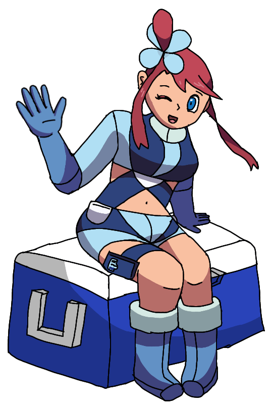 [OC] I drew Skyla sitting on a cooler... because Wynaut?