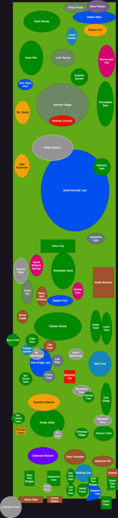 Central Park in NYC redesigned as a Pokémon region map