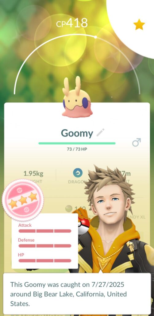 Husband found a Goomy that’s my absolute favorite colors!