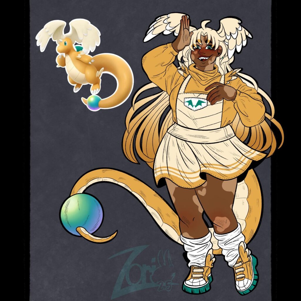 Gijinka Mega Dragonite (art by me)